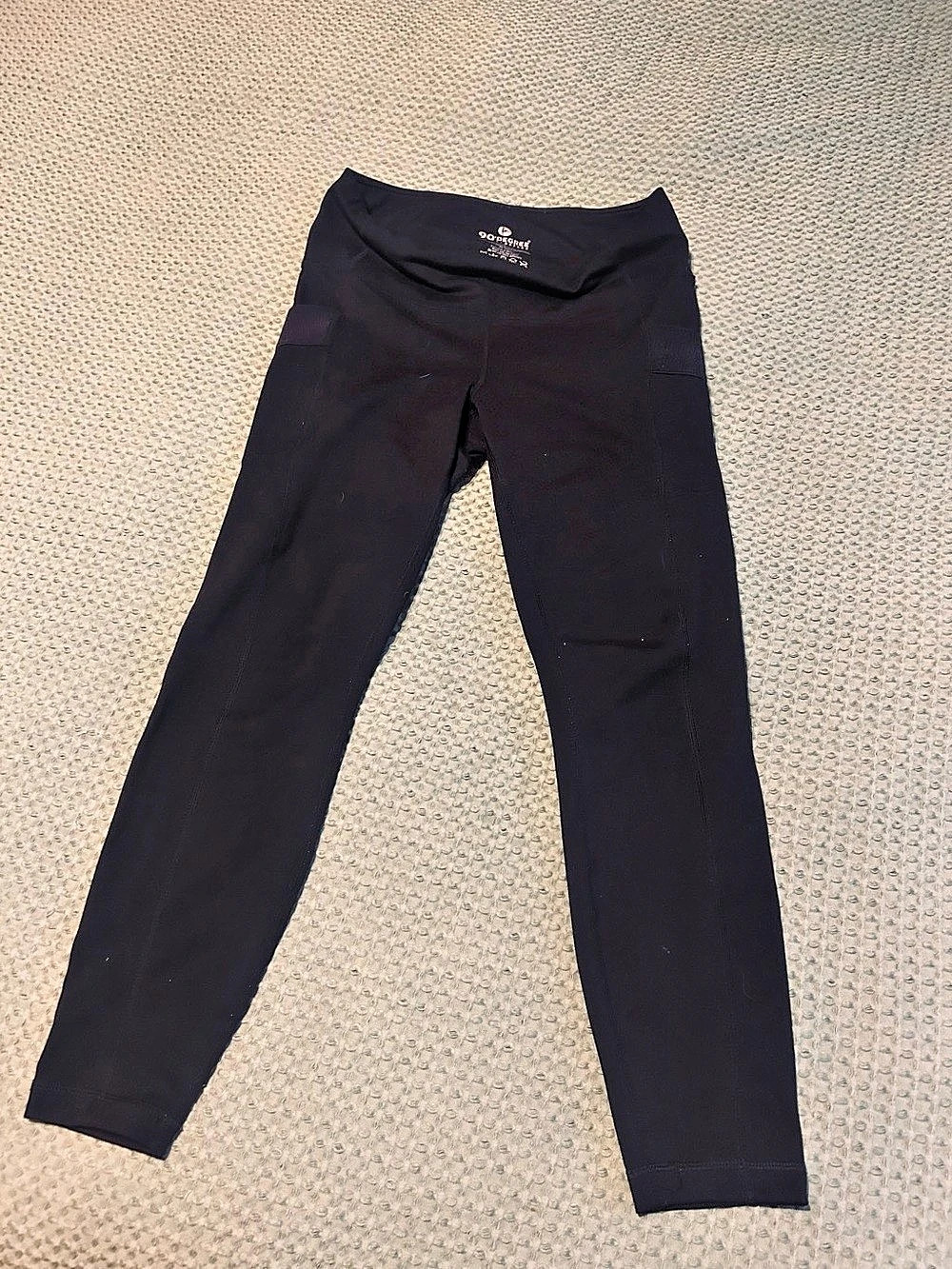 90 Degree by Reflex Wonderlink Side Pocket Ankle Legging Black Medium